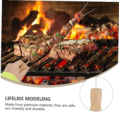 Fourchette à rôtir barbecue avec manche accessoire stable HEMOTON 15pcs - 8