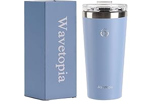 Insulated Leak Proof Coffee Tumbler with Locking Flip Lid - Premium 16...