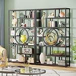 Tribesigns 724 Inch Bookshelf Geometric Bookcase 8 Tier Industrial Book Shelf with 11 Open Shelving Units Etagere Bookshelves Display Stand Storage Shelves for Home Office Living Room