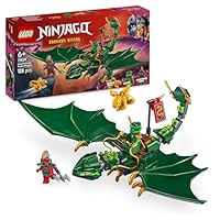 LEGO NINJAGO Lloyd’s Green Forest Dragon Figure - Building Toy with 2 Minifigures for Imaginative Play, Ninja Gift Idea for 6 Plus Year Old Boys, Girls & Dragons Rising Fans 71829