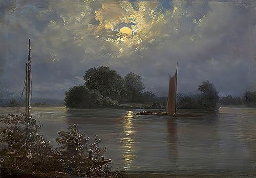 Toile nordique pleine lune de Carl Gustav Carus : créez une ambiance relaxante en chambre