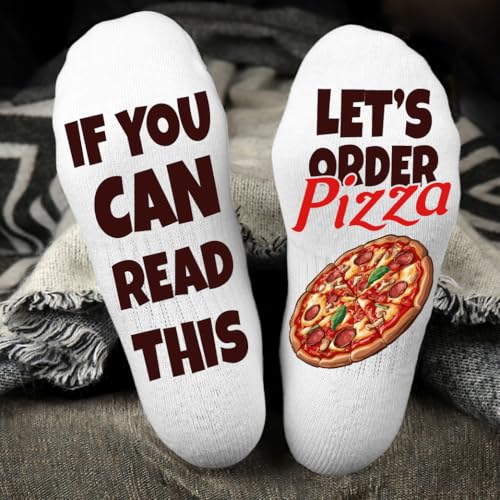 Bring Me Pizza Novelty Crew Socks - Funny Pizza Lover Gift for Men and Women4