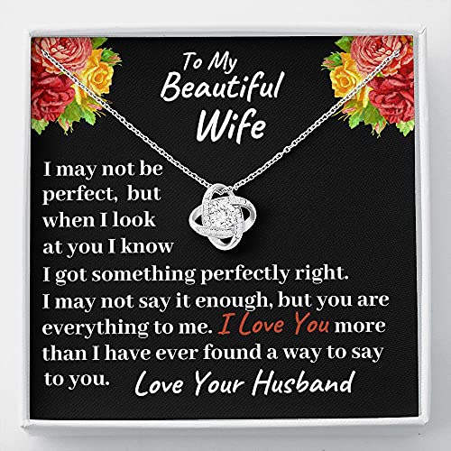 Love Knot Necklace Gift for Wife Beautiful Birthday or Christmas Gift for Wife Christmas Gift for Wife, Gift For Her From Husband, Soulmate Gift (Standard Box)