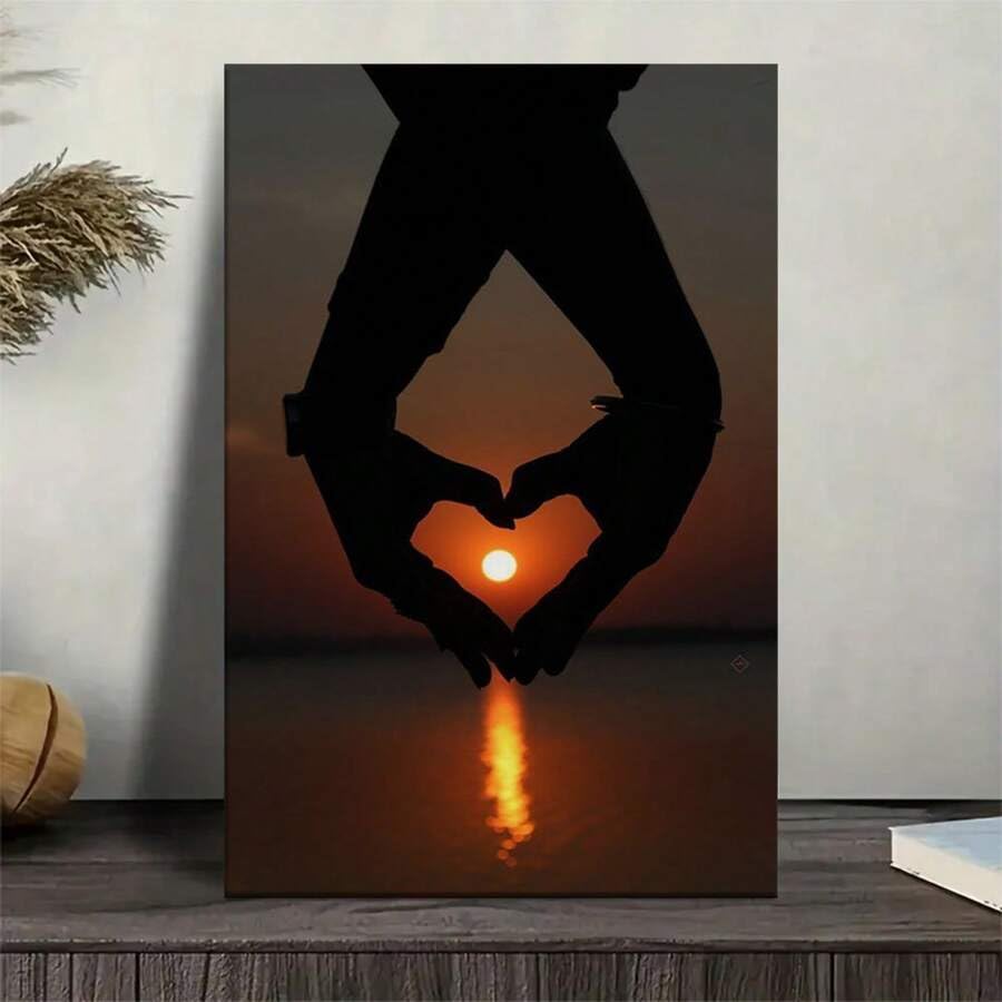Peinture couple romantique pour salon moderne et chaleureux