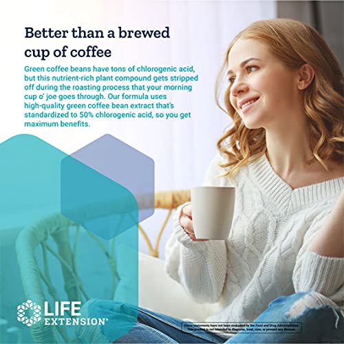 Life Extension 01620 Coffeegenic Green Coffee Bean Extract – 50% Chlorogenic Acids – Gluten-Free, Non-Gmo – 90 Vegetarian Capsules thumb #4