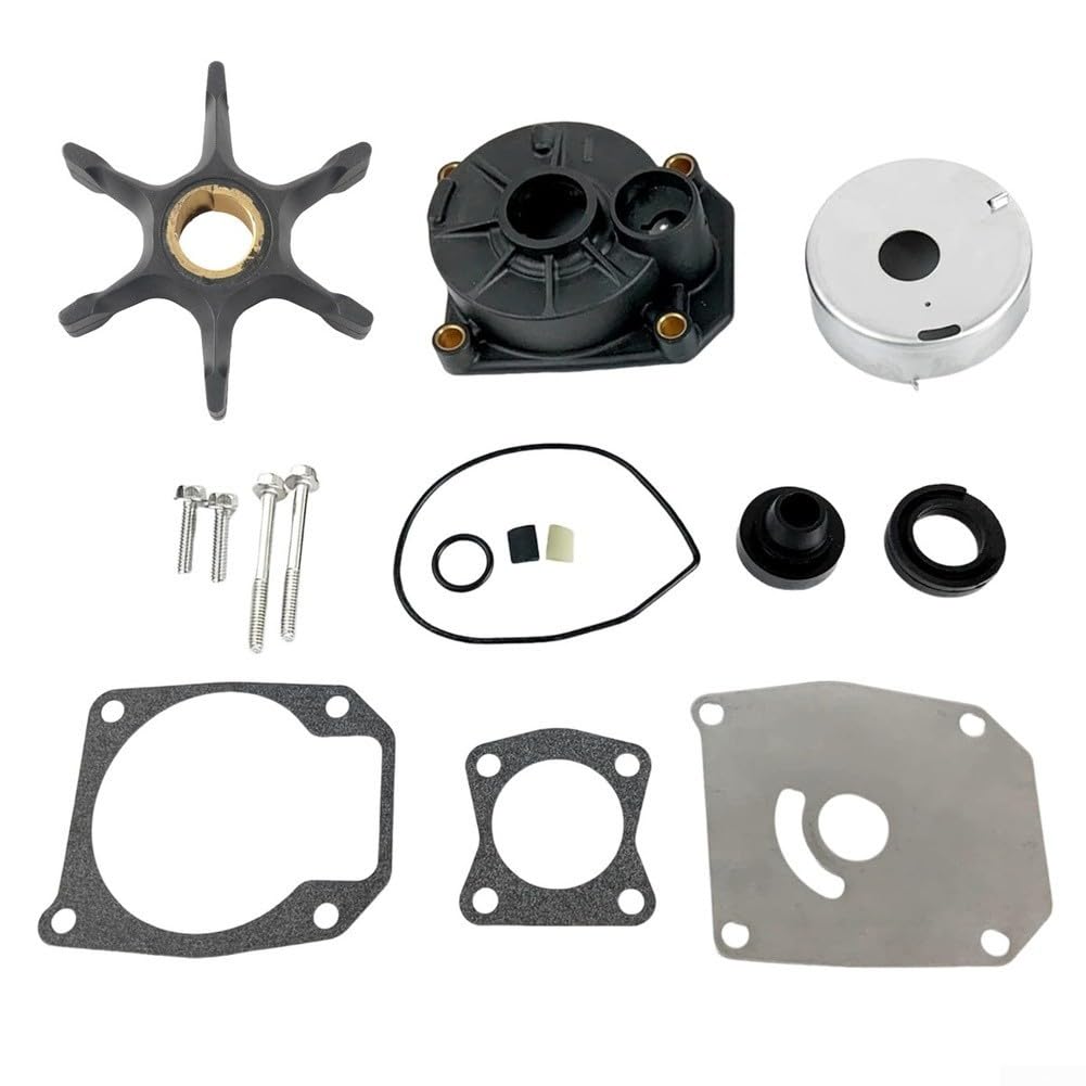 Kit di Riparazione Pompa Acqua per Motore Fuoribordo 40 50 55 60 per hp Neoprene Girante Tenuta Kit Alloggiamento Piastra Barca Manutenzione Motore