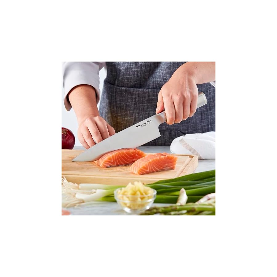 KitchenAid-Gourmet-Knife-Block-Set-with-Built-in-Sharpener-15-Piece-Stainless-Steel KitchenAid Gourmet Knife Block Set with Built-in Sharpener, 15-Piece, Stainless Steel