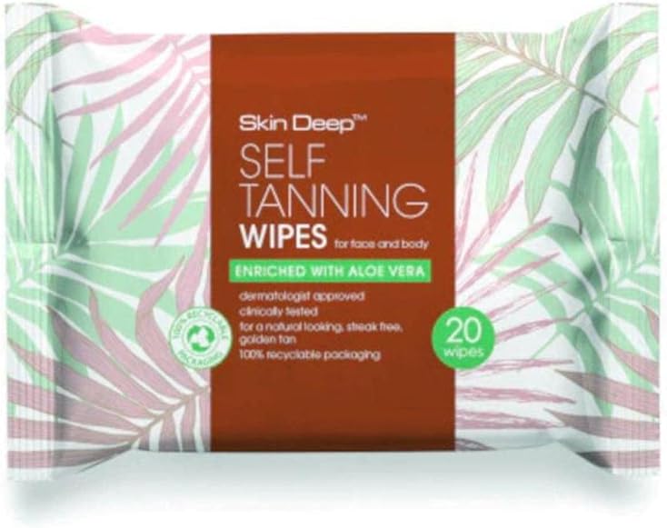 Skin Deep Self Tanning Wipes 20 Wipes x 6 Packs