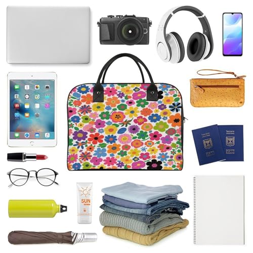 Bolso Tote con Estampado Floral y Correa Ajustable miniatura 5