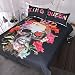 BlessLiving Skull Roses Bedding Queen Size 3 Pieces Sugar Skull Duvet Cover with 2 Queen and King Print Pillow Cases Couples Bedding Skull Bedset