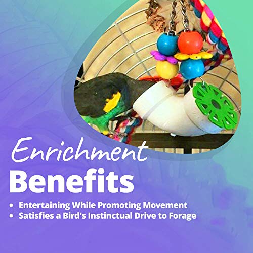 Fltaheroo Bird Forager Bird Toy with Colorful Birds & Flowers,Bird Cage Toys Supplies,Parrot Toys Stands for Conures - Afbeelding 8