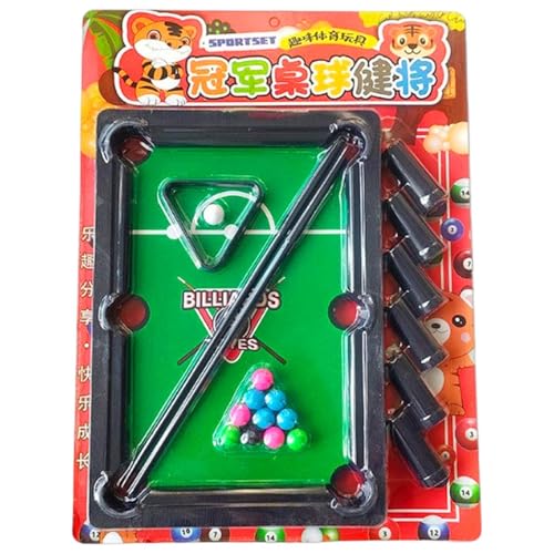 Jeu de Table de Billard Miniature, Jouets de Billard - Jeu de Sports de Table Portable - Pool de Table, Table Billiars Toy pour Bureau, Utilisation à Domicile pour Les Adultes, Les