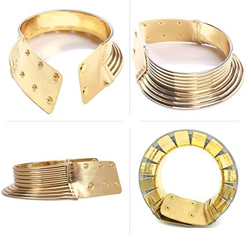 Miniatura 3 de Gargantilla africana, collar de cuero grueso estilo gótico de Egipto, estilo punk, gótico, para mujeres y niñas