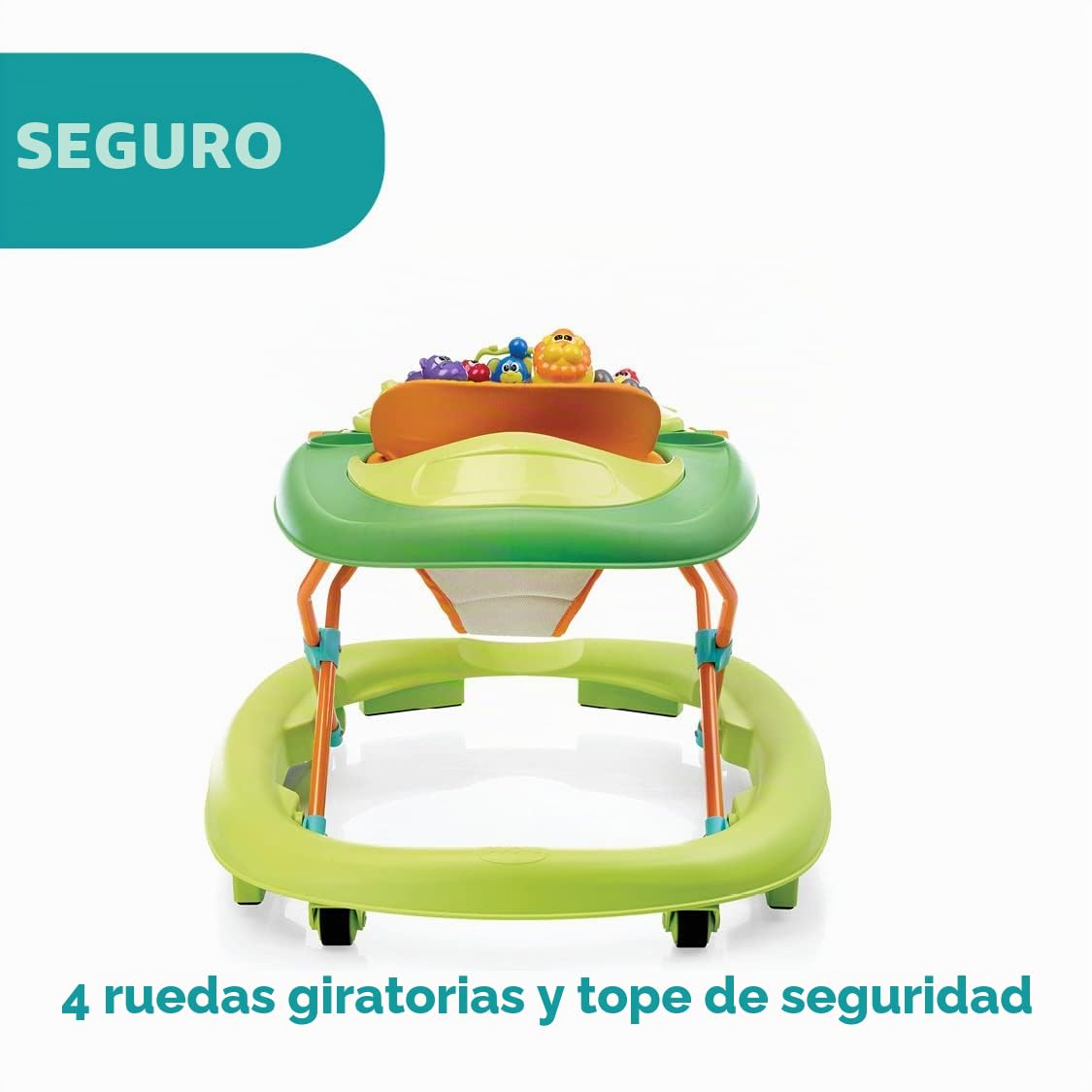 Chicco - Walky Talky Andador para 6 meses, 12 kg, Verde