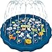 SplashEZ 3-in-1 Splash Pad, Sprinkler for Kids & Baby Pool for Learning – Toddler Sprinkler Pool, 60’’ Outside Water Toys – “from A to Z” Outdoor Play Mat for Babies & Toddlers