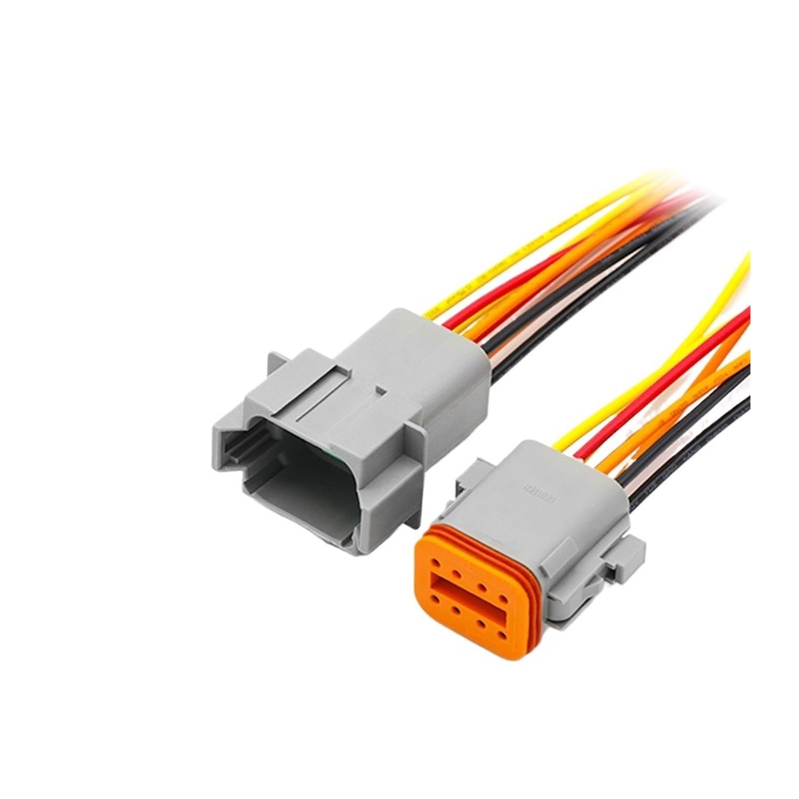 xuyuyan 15cm Wiring Harness DT06-2S/DT04-2P 2P 3P 4P 6P 8P 12P Waterproof(8P(Male Female),100 Sets)