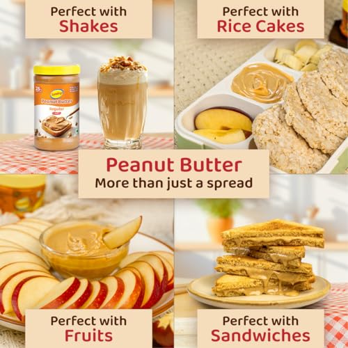 Image of Sundrop Peanut Butter | Creamy | 462 grams | With 25% Protein | 5% Dietary Fibre | Premium Roasted Peanuts | No Preservatives | Great Value Per Gram of Protein (Pack of 3)