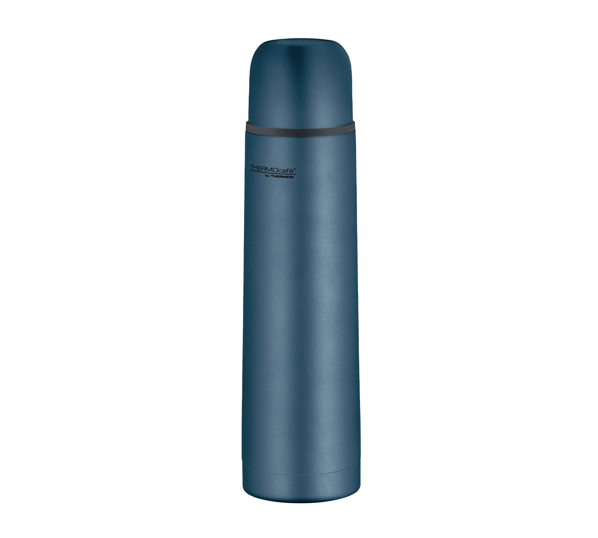 THERMOcafé by THERMOS TC Beverage Bottle Night Blue Mat 0.70 L, Thermos Flask with Stainless Steel Cup, 12 Hours Hot & 24 Hours Cold, Leak-Proof, for School, On the Go and Office