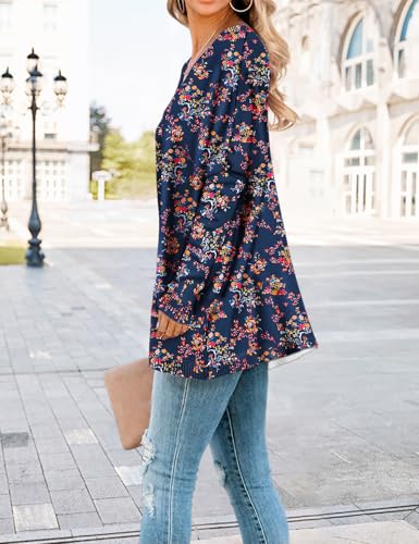 Image of YESNO Women Graphic Oversized Pullover Sweaters Printed Casual Boat Neck Sweater Long Sleeve Knit Tops S05