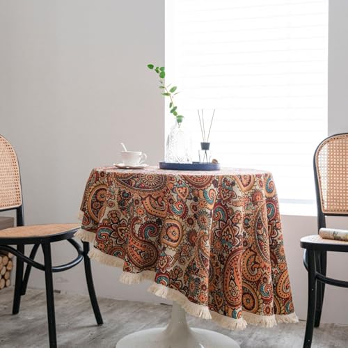 Nappe à imprimé floral coton polyester pour dîner à la maison