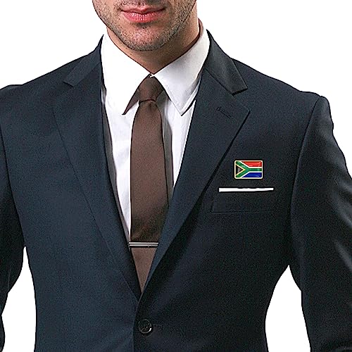 Image of 12 /24 /50 /100Pcs South Africa Flag Lapel Pins Bulk - Metal South African Brooch Badge Souvenir for Men Women Clothes Bags Hats