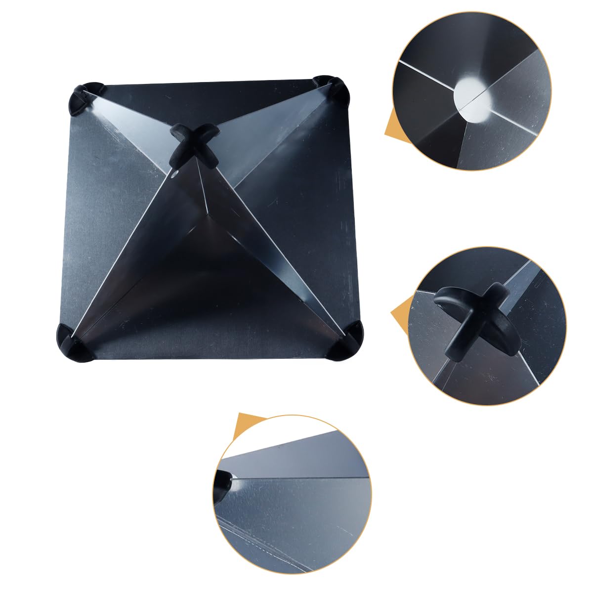 Ausi Réflecteur radar octaédrique marin 16x16 pouces pour voiliers Bateaux à moteur Réflecteur radar octaédrique en aluminium pour une visibilité améliorée
