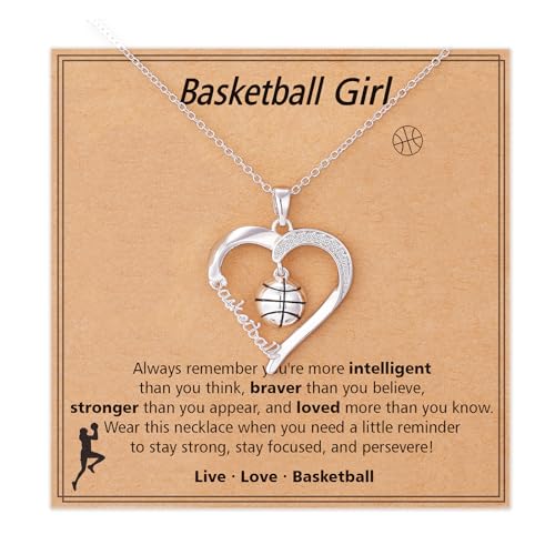 Lydow Basketball Necklace Gifts for Teen Girls, Stuff Accessories Graduation Jewelry Players Team...