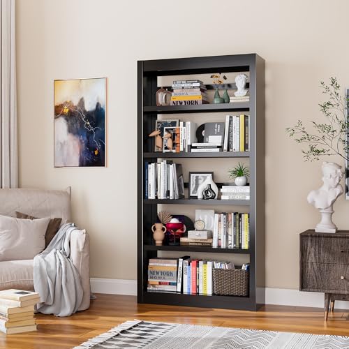 Bookcase, 5-Shelf Industrial Bookshelf, Large Storage Space, Adjustable Bookshelves, Perfect for Living Room, Home Office, Garage, Ideal for Home Office Upgrade - Image 3