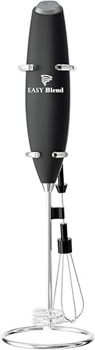 Easy Blend Potente espumador de leche de mano para lattes, mezclador de bebidas para café, mini espumador para capuchino, frappe, matcha, chocolate