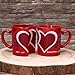 Avilia Juego de 2 tazas para parejas con decoración de corazones Imagen de Avilia Juego de 2 tazas para parejas con decoración de corazones