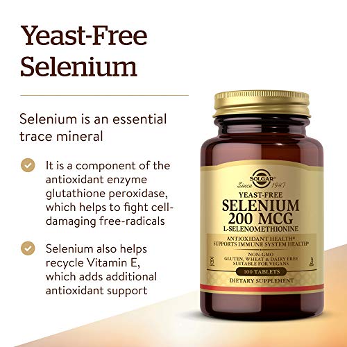 Solgar Yeast-Free Selenium 200 mcg, 100 Tablets - Non-GMO, Vegan, Kosher - image 3