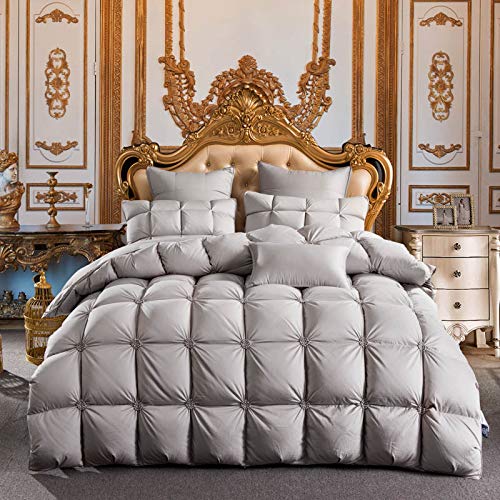 TheFit Paisley Luxury Heavy Weight, W1503 Royal Grey Filling Goose Down Comforter Set
