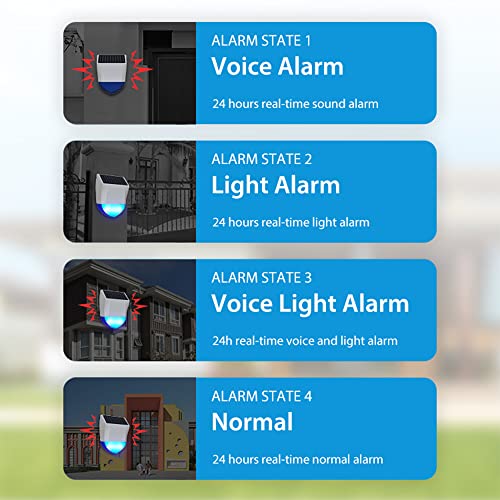 Alarma solar al aire libre inteligente con control APP y alarma de sonido 8