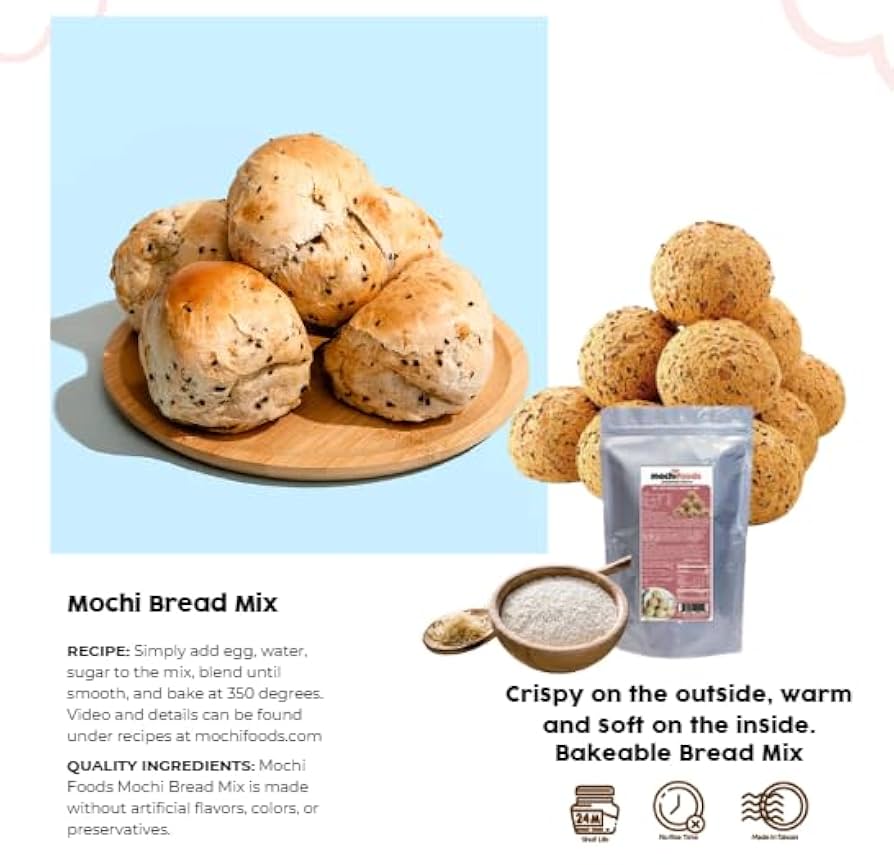 Amazon.com : Original Mochi Bread Mix - 4.5 lbs - Easy Bake