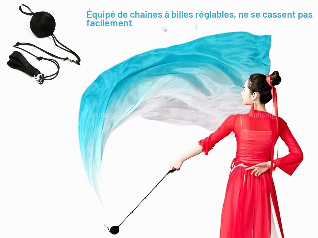 Anlising 2PCS Balle de Danse du Ventre, Poi Ball Voile de Soie, Voile De Danse du Ventre, Balles pour La Danse du Ventre, pour La Danse du Ventre, Les Spectacles, Les FêTes, Spectacle de Danse