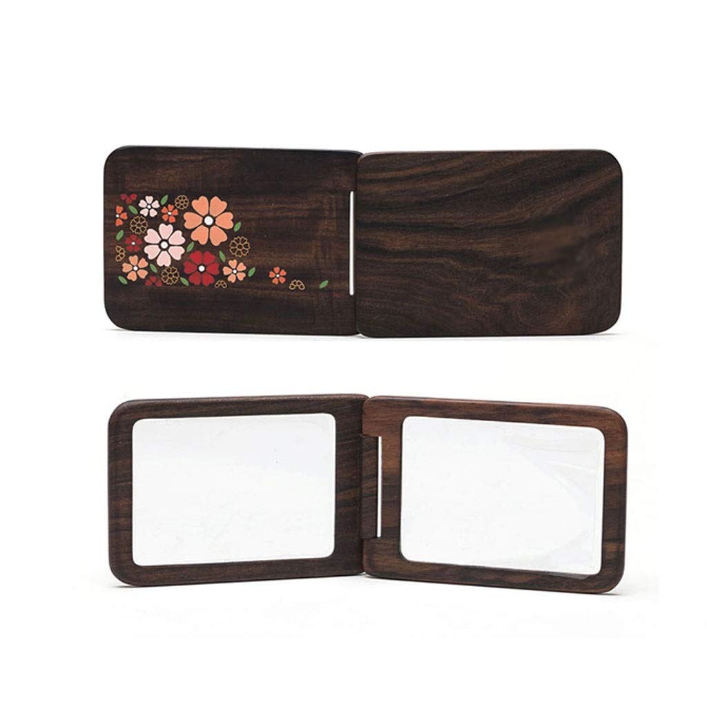 Specchio da Trucco Stile cinese in legno massello di trucco specchio portatile Pieghevole pieghevole specchio verticale piccolo specchio adatto Regali da donna Specchio Cosmetico