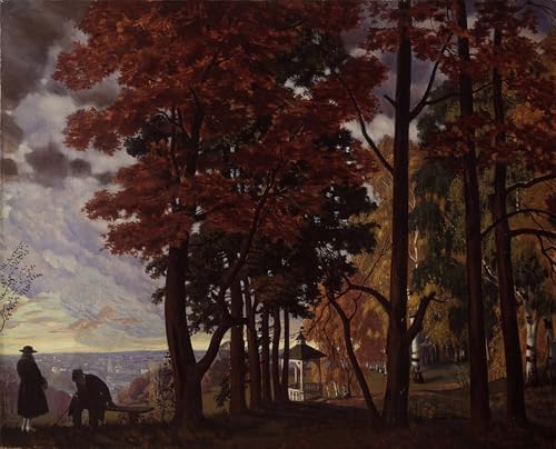Tableaux Toile Automne Boris Mikhailovich Kustodiev - Ambiance Chaleureuse Salon 60x90cm