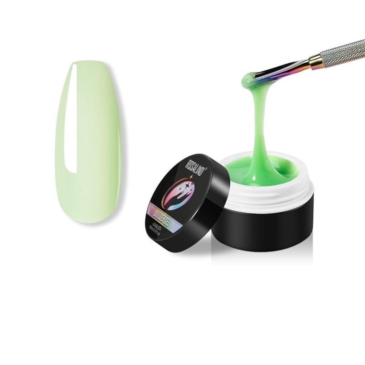 ROSALIND Leaf Green 15ml Builder Gel Extension Gel from BELLE GAGA™ Poly Nail Gel for Nail Art Decoration, Gel Extension Nail Thickening Easter Nail Gift Easy to DIY Use at Home Need UV Lamp to cure (A681)-image-18