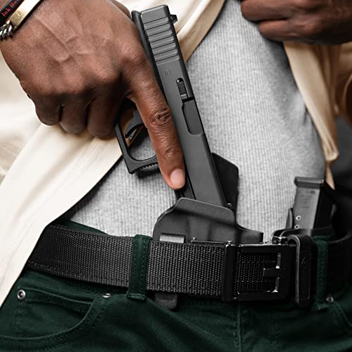 Gritr Iwb Appendix Carry Kydex Right/Left Hand Gun Holster Compatible With Glock 19 | Magazine Holder, Open Bottom, Optic Cut, Adjustable Retention #TOP4