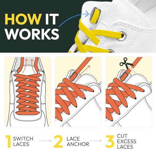Image of Xpand No Tie Elastic Shoe laces for Adults & Kids, 1 Size Fits All Shoelaces | Shoe Strings for Sneakers & Athletic Shoes