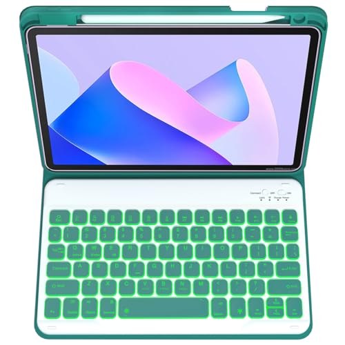 SCIMIN Smart Cover Case with Backlit Keyboard for Huawei MediaPad M6 10.8-inch