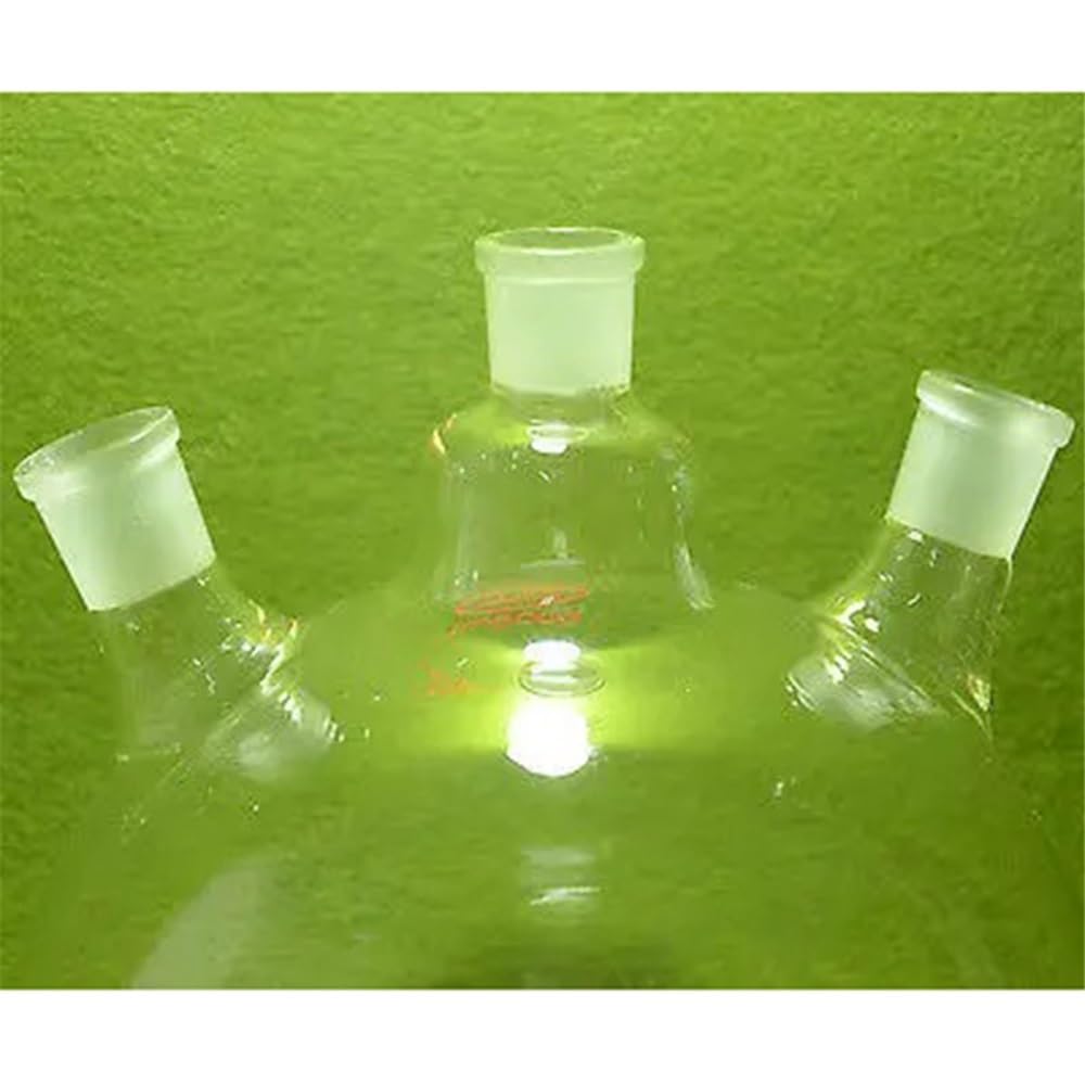 Ballon de laboratoire à fond plat de 5000 ml (5L), à paroi épaisse et à 3 cols, joint 24/29