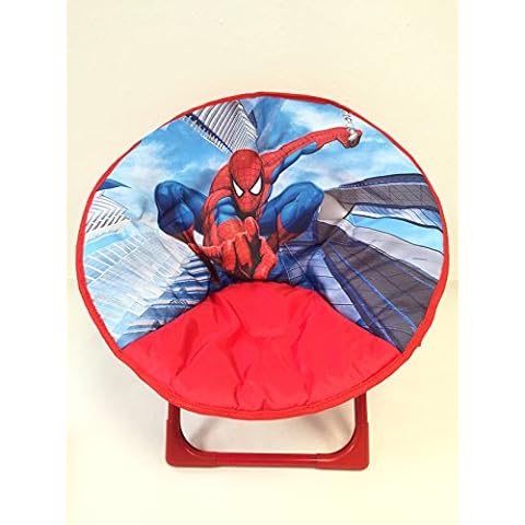 just4baby Kids Children Foldable Bedroom Play Room Moon Chair Spiderman Design Cover