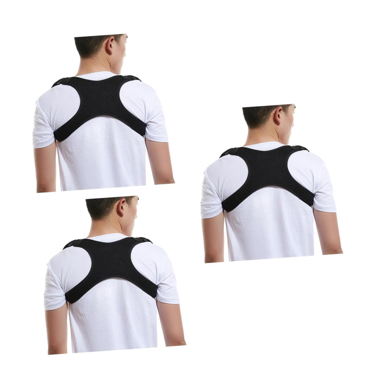 TOVINANNA 3 Pcs Elastic Posture Upper Support Posture Humpback Belt Belt for Posture