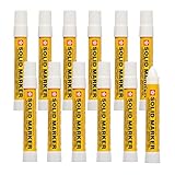 SAKURA Solid Paint Markers with Twist Up Tip - Low Temperature Permanent Marker Pens - Window, Wood, & Glass Marker - White Paint - 12 Pack