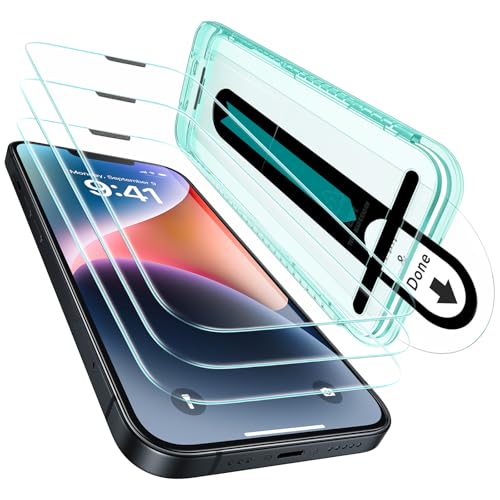 ESR iPhone 16e �K���X�t�B���� ��phone14/13/13 Pro �K���X�t�B���� �R������ �X�N���[�� phone16e �ی�t�B���� 9H�����t�B���� �\��t���ȒP �t�B�b�g�g���C�t�� �R���K�i�̔�U�h�~�� iPhone 16e�Ή� �S