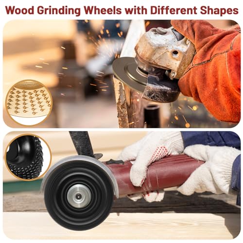 Jayzod J0007002 11Pcs Wood Carving Disc For 4 Inch Or 4 1/2 Inch Angle Grinder thumb #3
