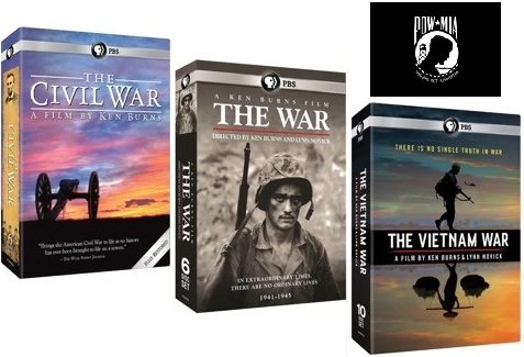 Ken Burns: The War Collection - The Civil War, The War, The Vietnam War, Plus Bonus POW*MIA Decal