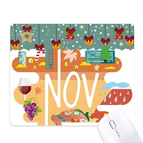 Tapis de souris motif mois de novembre pour une ambiance de bureau cosy