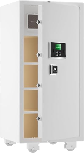TIGERKING - Caja fuerte extra grande de 5.9 pies cúbicos, caja fuerte grande para el hogar con doble cerradura de llave de seguridad y caja de